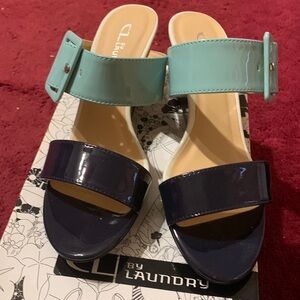 CL By Laundry Navy/Cool Mint Sandal